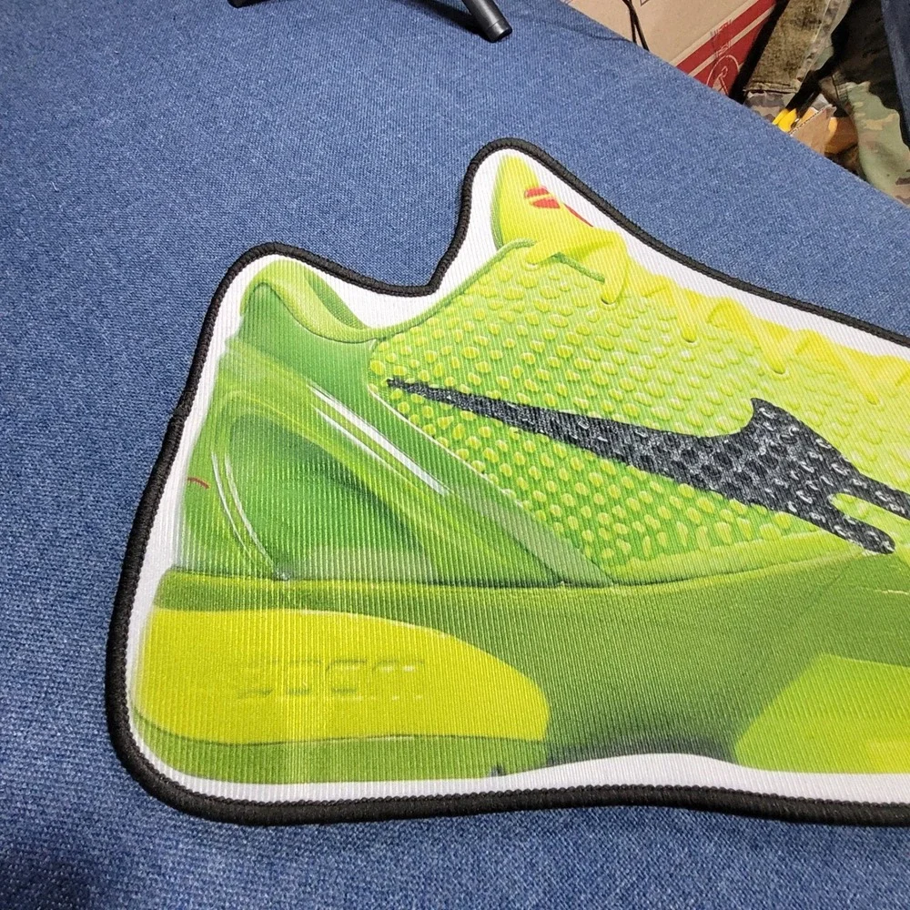 Kobe 6 Grinch Sneaker Shaped Novelty Rug Mat - Unique Home Decor Accent 23